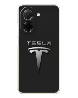 Чехол для Xiaomi Redmi A5 (EU) с картинкой «Стальной логотип Tesla»