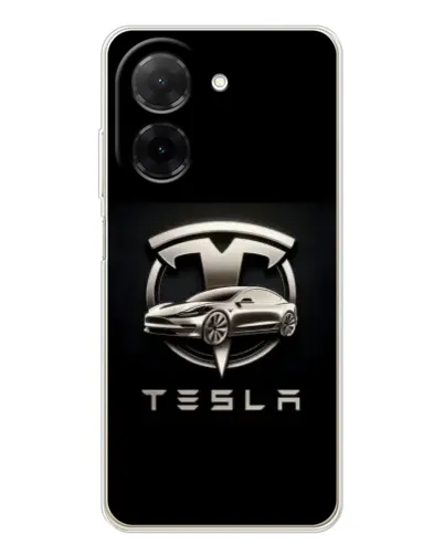 Чехол для Xiaomi Redmi A5 (EU) с картинкой «Tesla — серебристое авто»