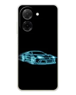 Чехол для Xiaomi Redmi A5 (EU) с картинкой «Неоновый контур Lamborghini»