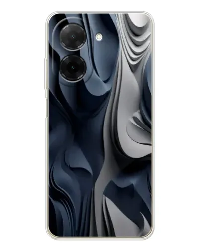 Чехол для Xiaomi Redmi A5 (EU) с картинкой «Объемные синие складки»