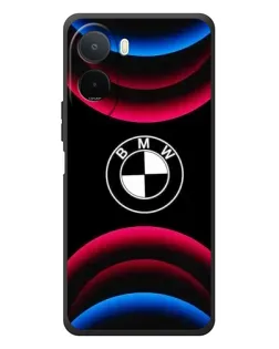 Чехол для Xiaomi Redmi A7 Pro с картинкой «Логотип BMW и неоновые дуги»
