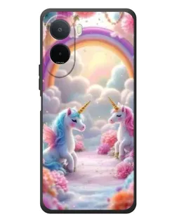 Чохол для Xiaomi Redmi A7 Pro з картинкою «Веселка і єдинороги»