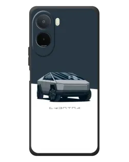 Чехол для Xiaomi Redmi A7 Pro с картинкой «Серебристый Cybertruck Tesla»