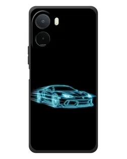 Чохол для Xiaomi Redmi A7 Pro з картинкою «Неоновий контур Lamborghini»