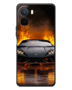 Чохол для Xiaomi Redmi A7 Pro з картинкою «Lamborghini у вогні»