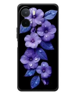 Чохол для Xiaomi Redmi A7 Pro з картинкою «Фіолетові квіти з росою»