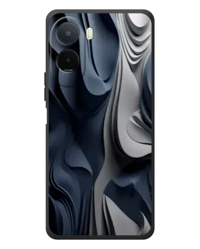 Чохол для Xiaomi Redmi A7 Pro з картинкою «Об'ємні сині складки»
