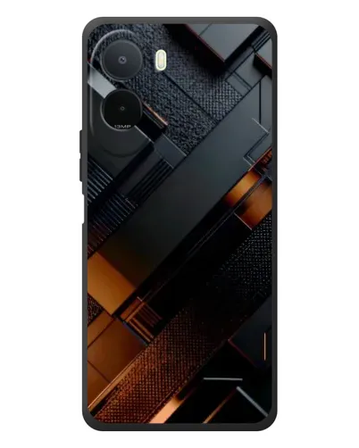 Чохол для Xiaomi Redmi A7 Pro з картинкою «Чорні геометричні блоки»