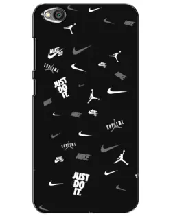 Чехол для Xiaomi Redmi Go с картинкой «Nike Black Pattern»