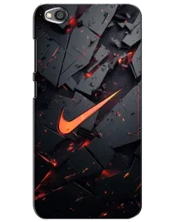 Чехол для Xiaomi Redmi Go с картинкой «Nike — эффект разломов»