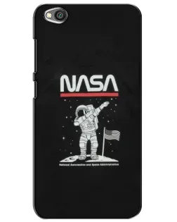 Чехол для Xiaomi Redmi Go с картинкой «NASA — шагаем по Луне»