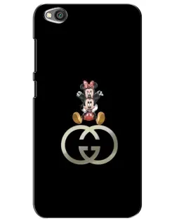 Чехол для Xiaomi Redmi Go с картинкой «Минни Маус на лого»