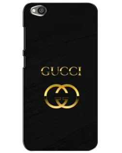 Чехол для Xiaomi Redmi Go с картинкой «Золотой логотип Gucci»
