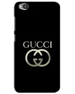 Чохол для Xiaomi Redmi Go з картинкою «Gucci — золото на чорному»
