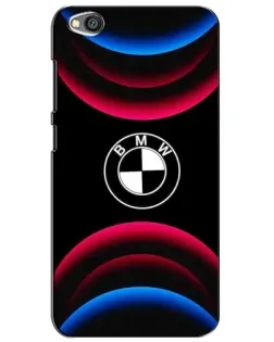 Чехол для Xiaomi Redmi Go с картинкой «Логотип BMW и неоновые дуги»