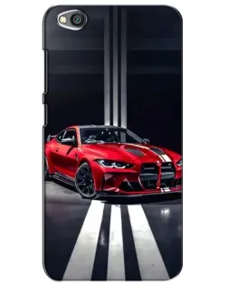 Чехол для Xiaomi Redmi Go с картинкой «Красная BMW на дороге»