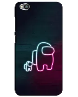 Чехол для Xiaomi Redmi Go с картинкой «Among Us неон-арт»
