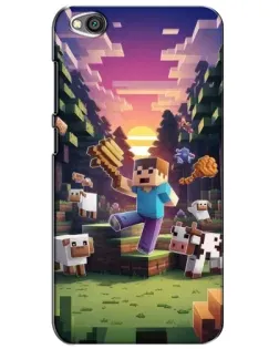 Чехол для Xiaomi Redmi Go с картинкой «Стив на ферме»