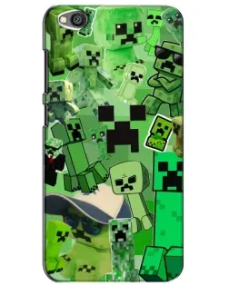 Чехол для Xiaomi Redmi Go с картинкой «Криперы Minecraft»