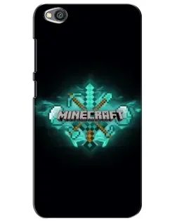 Чехол для Xiaomi Redmi Go с картинкой «Minecraft Diamond лого»