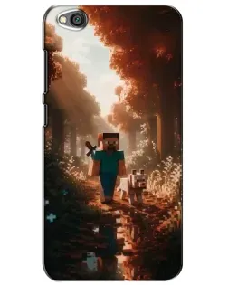Чехол для Xiaomi Redmi Go с картинкой «Стив в лесу»