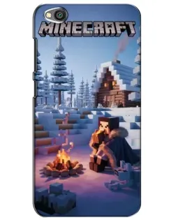 Чехол для Xiaomi Redmi Go с картинкой «Зимний Minecraft»