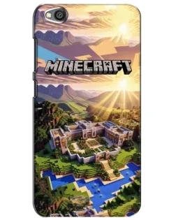 Чехол для Xiaomi Redmi Go с картинкой «Minecraft панорама»
