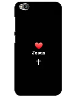 Чехол для Xiaomi Redmi Go с картинкой «Сердце - Jesus»