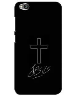 Чехол для Xiaomi Redmi Go с картинкой «Графический крест Jesus»