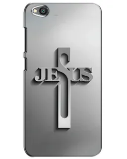 Чехол для Xiaomi Redmi Go с картинкой «Металлический крест Jesus»