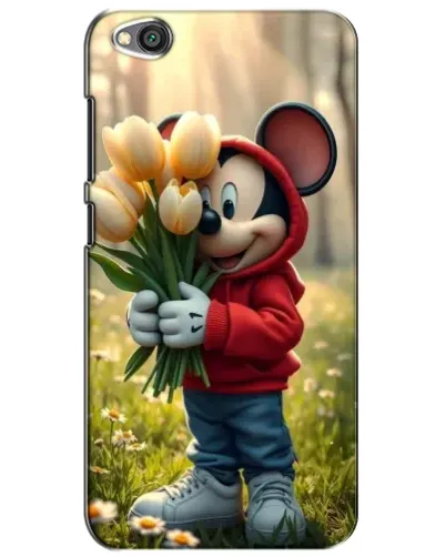 Чохол для Xiaomi Redmi Go з картинкою «Міккі з тюльпанами»