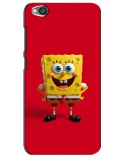 Чохол для Xiaomi Redmi Go з картинкою «Спанч Боб на червоному»