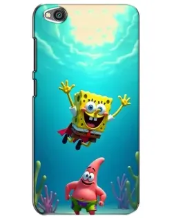 Чохол для Xiaomi Redmi Go з картинкою «Спанч Боб під водою»