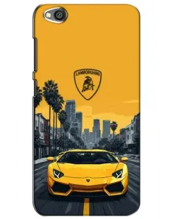 Чехол для Xiaomi Redmi Go с картинкой «Желтый Lamborghini город»