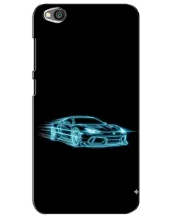 Чехол для Xiaomi Redmi Go с картинкой «Неоновый контур Lamborghini»