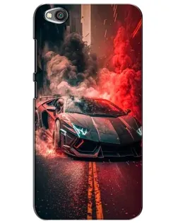 Чехол для Xiaomi Redmi Go с картинкой «Lamborghini красный дым»
