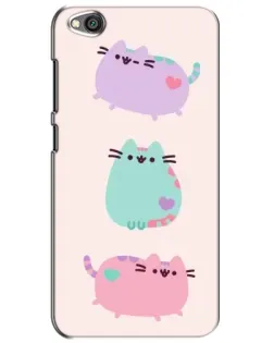 Чохол для Xiaomi Redmi Go з картинкою «Pusheen тріо»