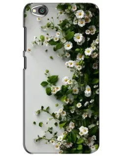Чехол для Xiaomi Redmi Go с картинкой «Ветка мелких белых цветов»