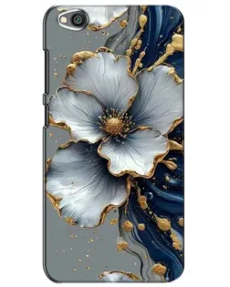 Чехол для Xiaomi Redmi Go с картинкой «Белый цветок и золотой флюид»