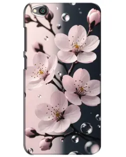 Чехол для Xiaomi Redmi Go с картинкой «Нежная сакура и капли»