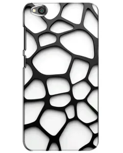 Чехол для Xiaomi Redmi Go с картинкой «Белая объемная сетка»