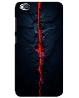 Чехол для Xiaomi Redmi Go с картинкой «Kрасная лавовая трещина»