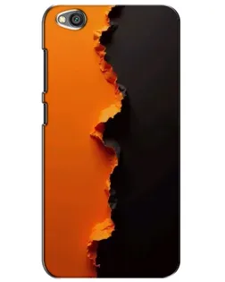 Чехол для Xiaomi Redmi Go с картинкой «Оранжевый разлом»