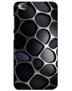 Чехол для Xiaomi Redmi Go с картинкой «Объемная темная решетка»