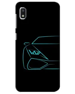 Чохол для Xiaomi Redmi K20 Pro з картинкою «Блакитний силует Lamborghini»