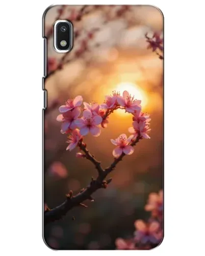 Чохол для Xiaomi Redmi K20 Pro з картинкою «Рожевий цвіт  сердечко на тлі заходу»