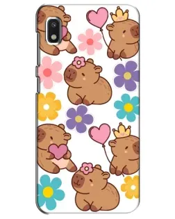 Чехол для Xiaomi Redmi K20 Pro с картинкой «Цветочный паттерн капибар»