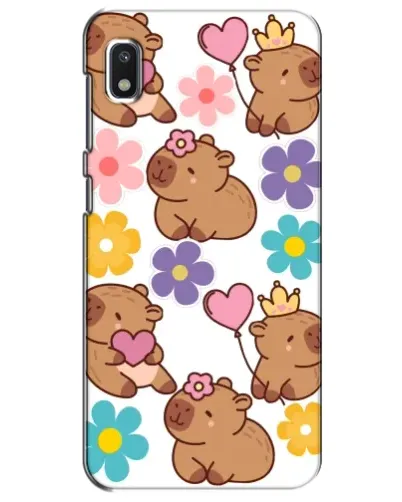 Чехол для Xiaomi Redmi K20 Pro с картинкой «Цветочный паттерн капибар»