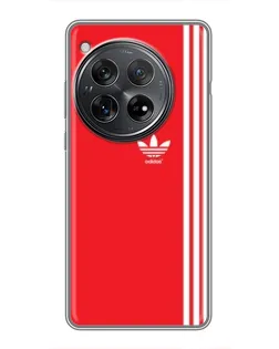 Чехол для Xiaomi Redmi K80 Pro с картинкой «Красный минимализм Adidas»