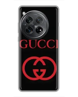 Чехол для Xiaomi Redmi K80 Pro с картинкой «Gucci — красный логотип»